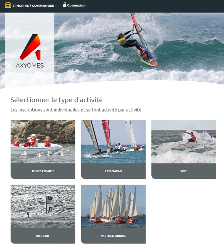 ecran de la vente en ligne
